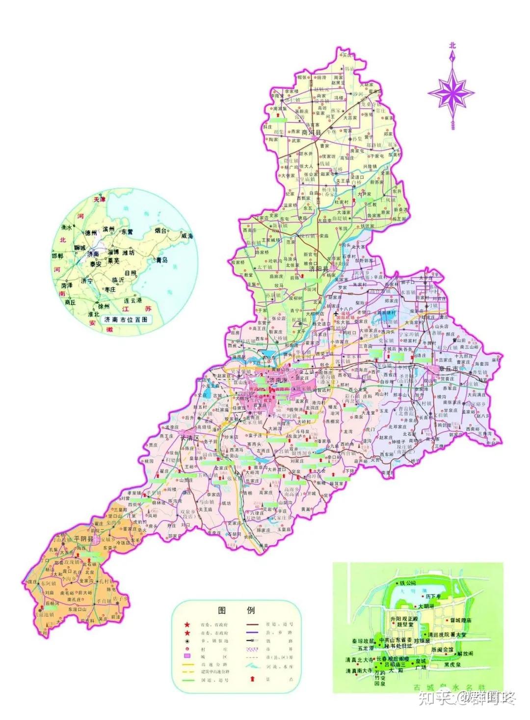 济南市区域划分图最新解析,洞悉城市新面貌