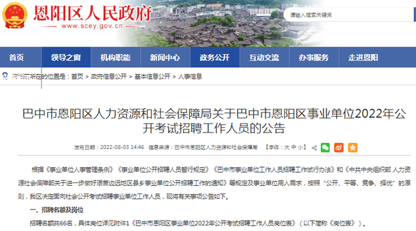 四川巴中最新招聘信息2023年概览