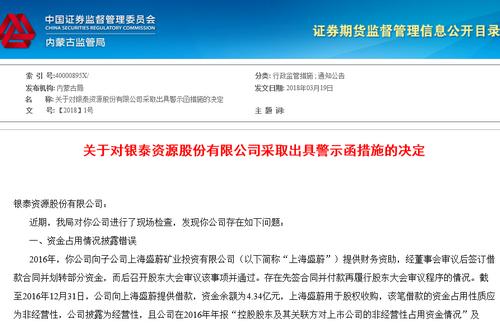 银泰资源最新动态公告揭秘,最新消息一览