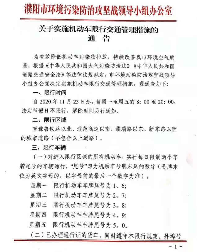 濮阳最新限号下的奇妙日常