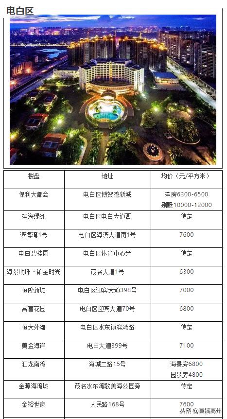 茂名最新楼价表格,城市房产市场动态分析
